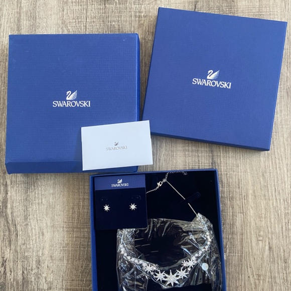 BNIB Swarovski Necklace Earrings Full Set - Picture 4 of 6